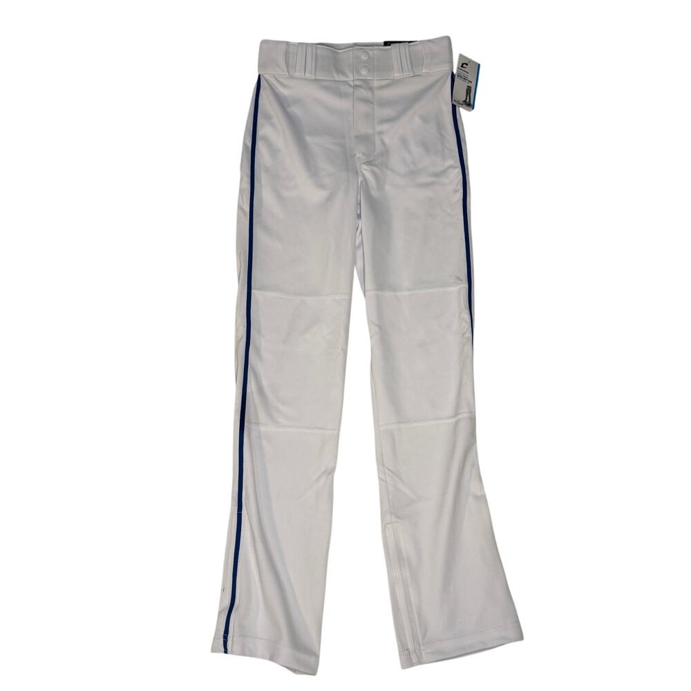 NWT Champro Triple Crown Open Bottom Baseball Pant White Blue Youth L